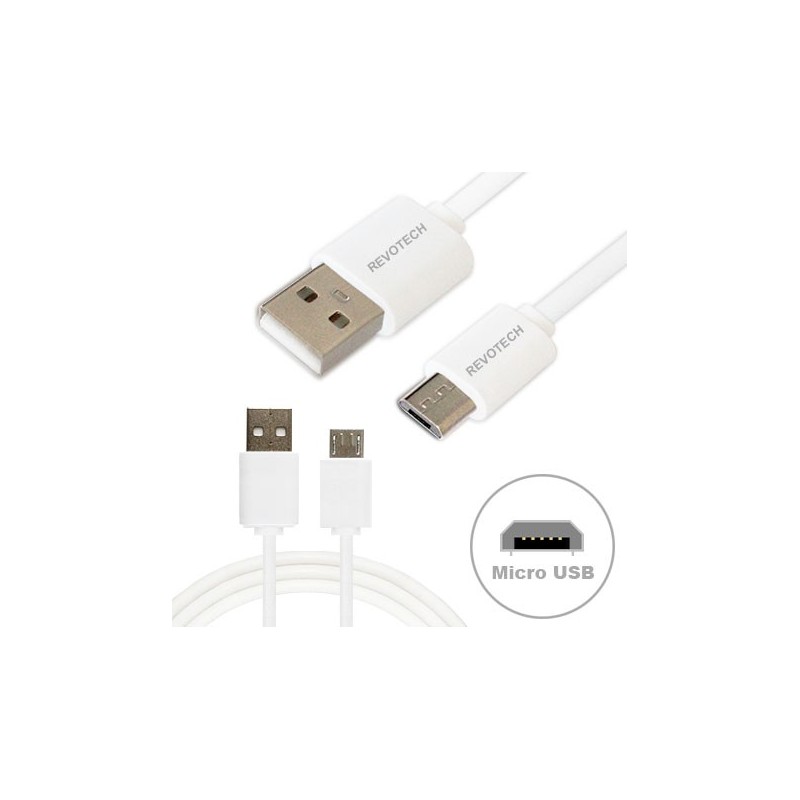 Câble Micro USB smartphone Huawei P40 Lite E - Blanc