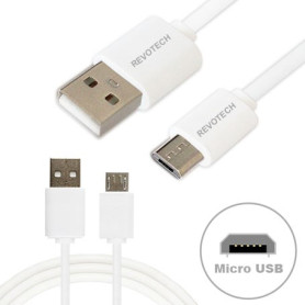 Câble Micro USB smartphone Wiko Ridge Fab 4G - Blanc